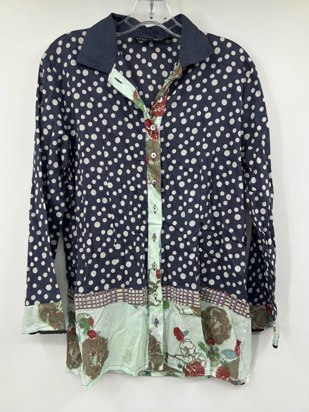 Little Journeys Long Sleeve Cotton Shirt Button Up Size Small